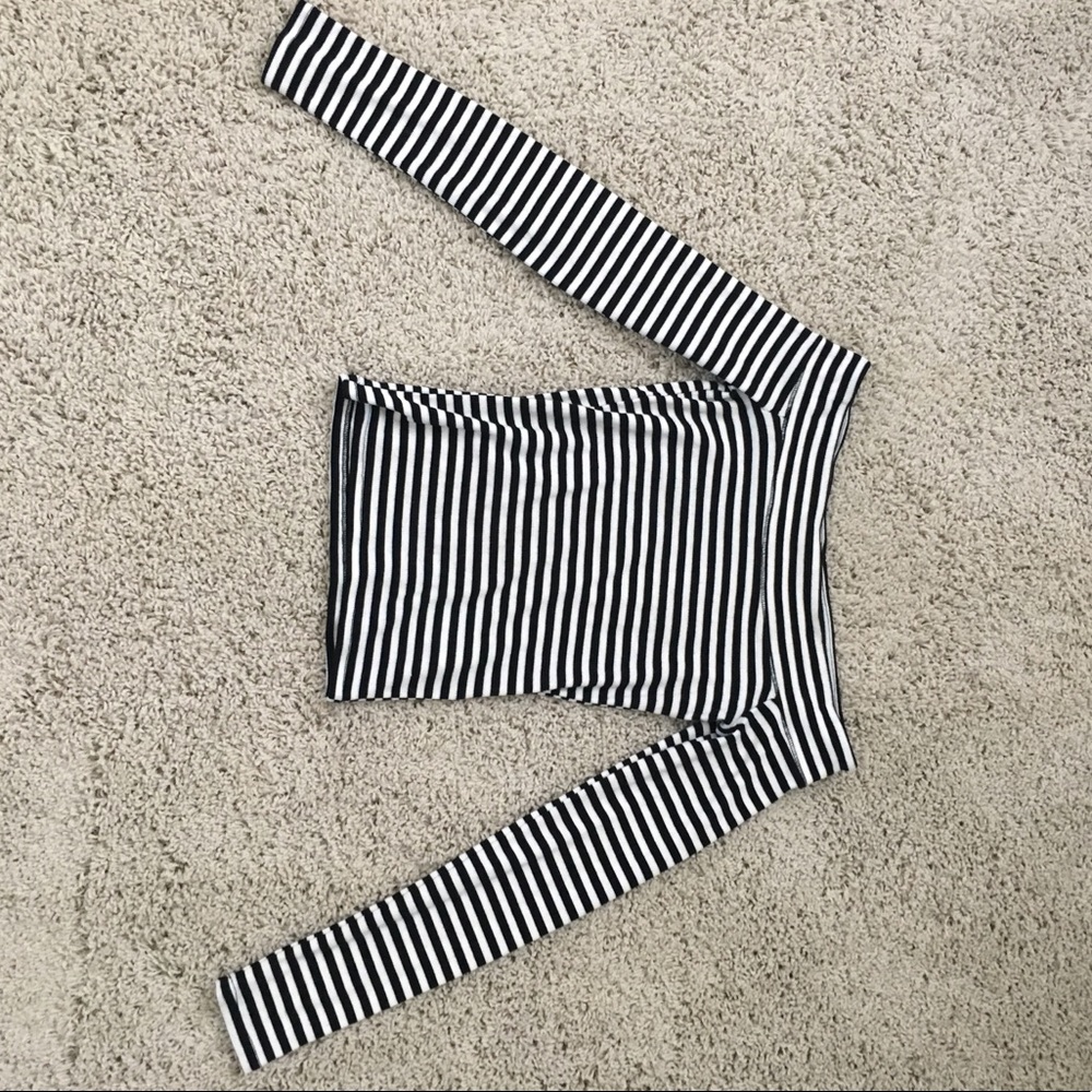 Off the shoulder Striped XS Long Sleeve Top NWOT